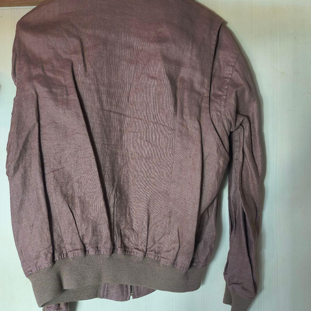 あ*ろ様 90s 香港製ラルフローレン　リネン　バルスター　ボンバー　ジャケット