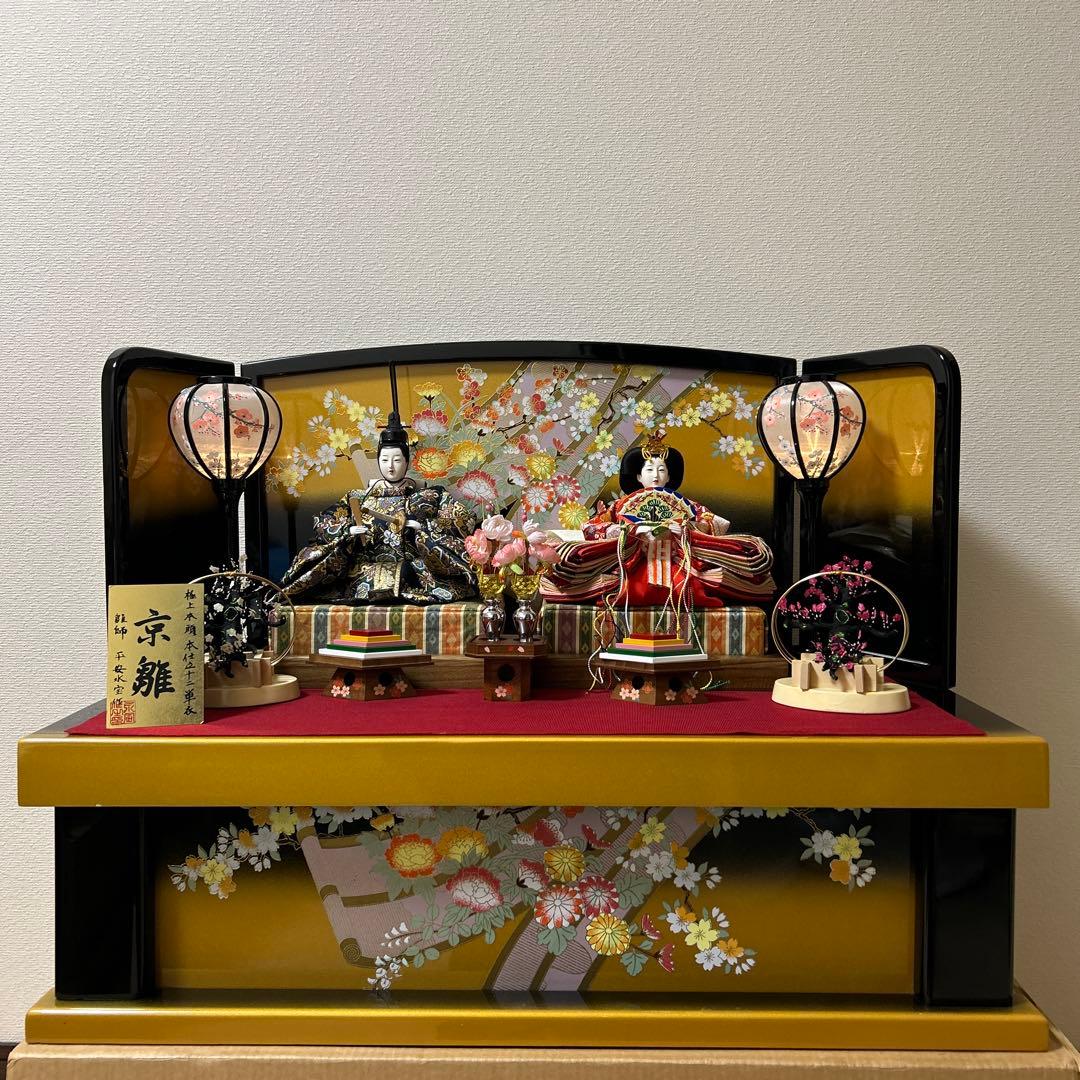 京雛 『平安水宝作 極上本頭本仕立十二単衣』 雛師 平安水宝作