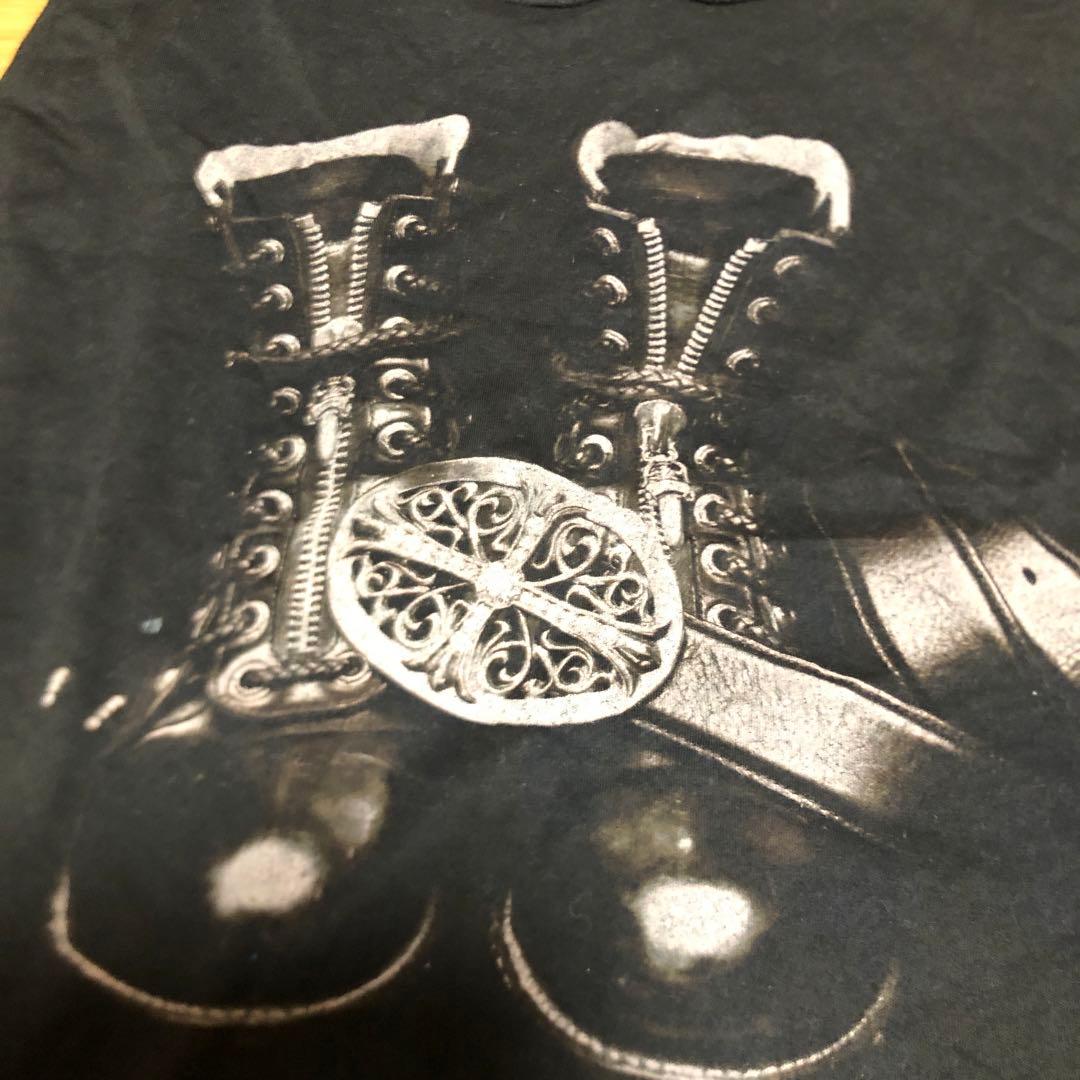 CHROME HEARTS ブーツベルトプリントブラック タンクトップ　Sサイズ