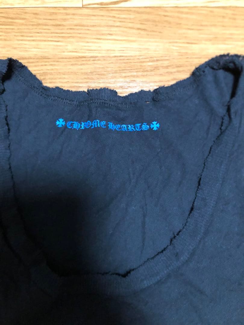 CHROME HEARTS ブーツベルトプリントブラック タンクトップ　Sサイズ