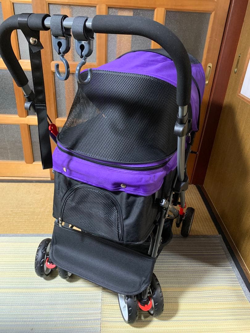 小型犬多頭OK‼︎耐荷重20kg‼︎対面型も出来る広々ワンタッチ折り畳みペットカート
