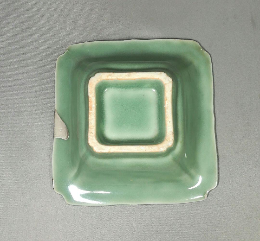 直しあり　三田青磁　四方鉢