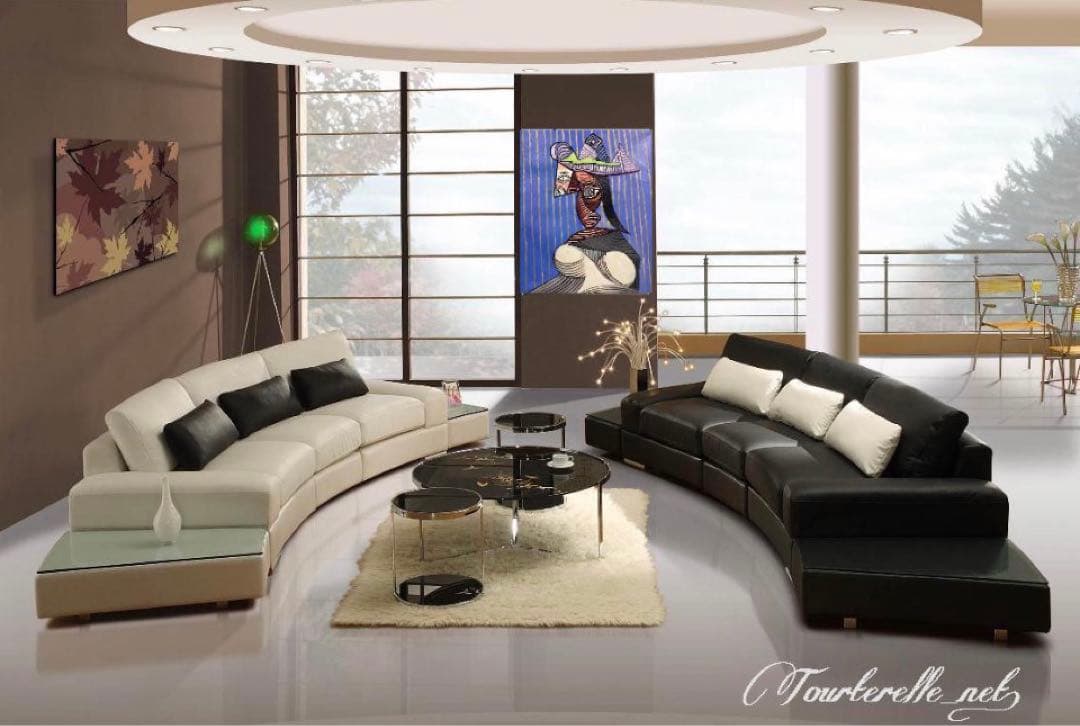 肉筆油絵☆F20号『Woman in a Stripped Hat』ピカソ/模写