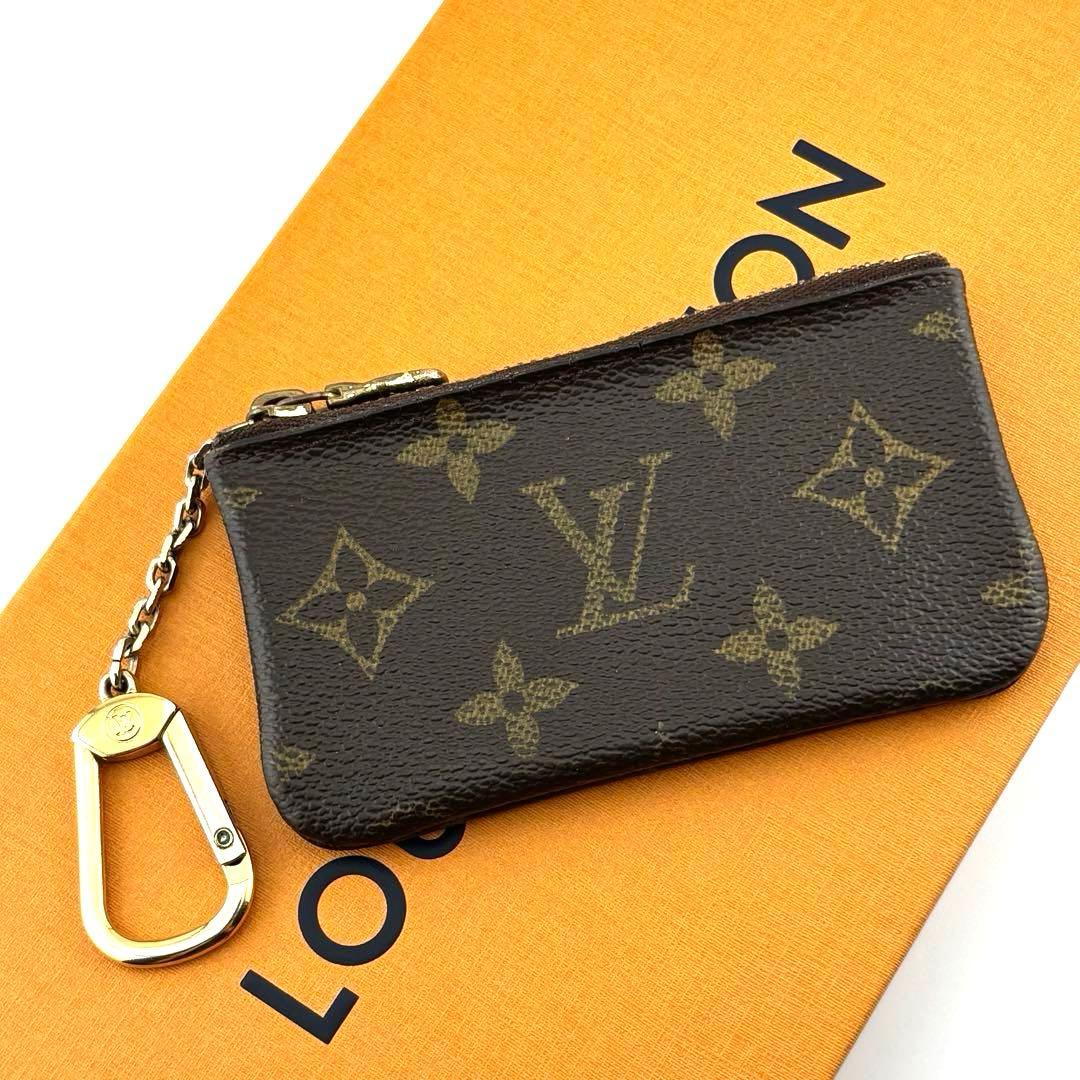 【良品】ルイヴィトン　モノグラム　ポシェット・クレ　ケース　ブラウン