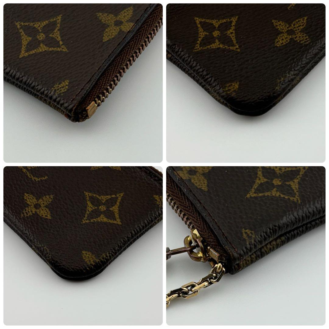【良品】ルイヴィトン　モノグラム　ポシェット・クレ　ケース　ブラウン