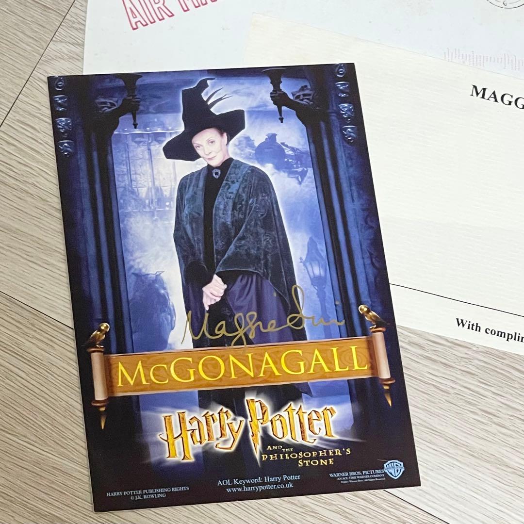 ハリーポッター マクゴナガル先生 直筆サイン マギー・スミス 2005年