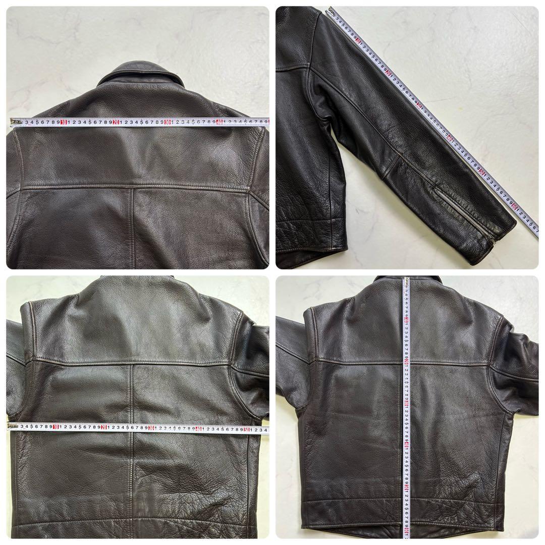 ポールスミス レザー トラッカージャケット 牛革 ブラウン系 L