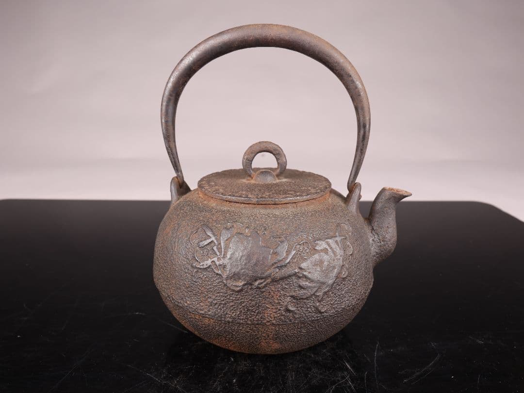 A927鉄瓶 金寿堂 雨宮宗兵衛作 湯沸 大正時期 重量960g 800ml