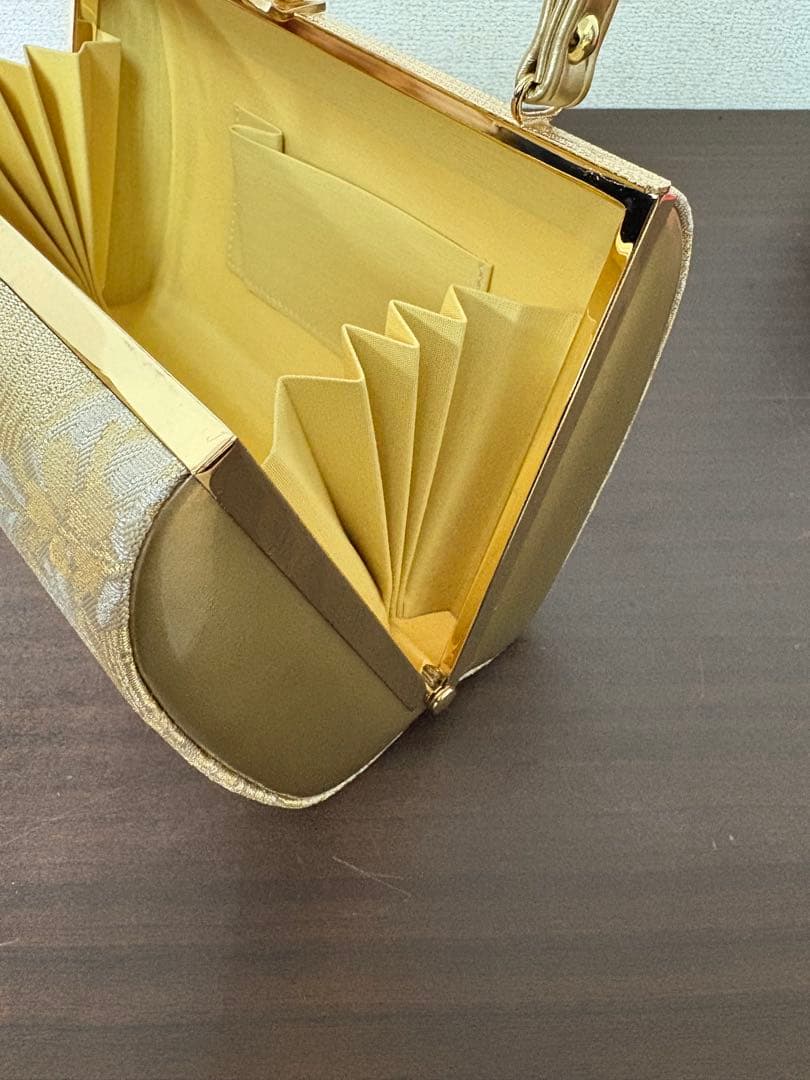 和装セット　バッグ　下駄　草履　ゴールド　着物　入学式　冠婚葬祭/C-0