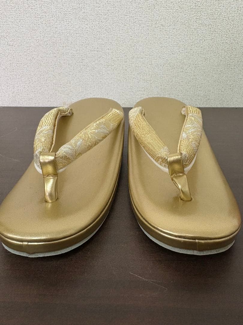 和装セット　バッグ　下駄　草履　ゴールド　着物　入学式　冠婚葬祭/C-0