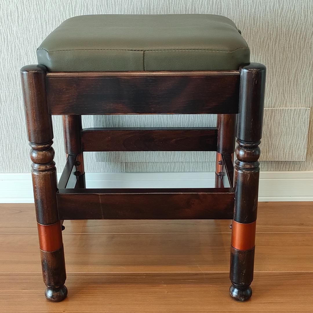 ヴィンテージ　スツール　サイドチェア　オットマン　レザー