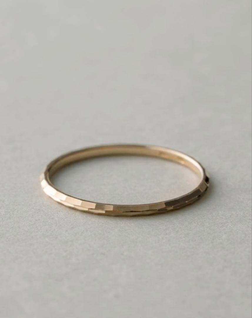 ete K10 クレールカットリング【美品】ピンキーリング　シンプル