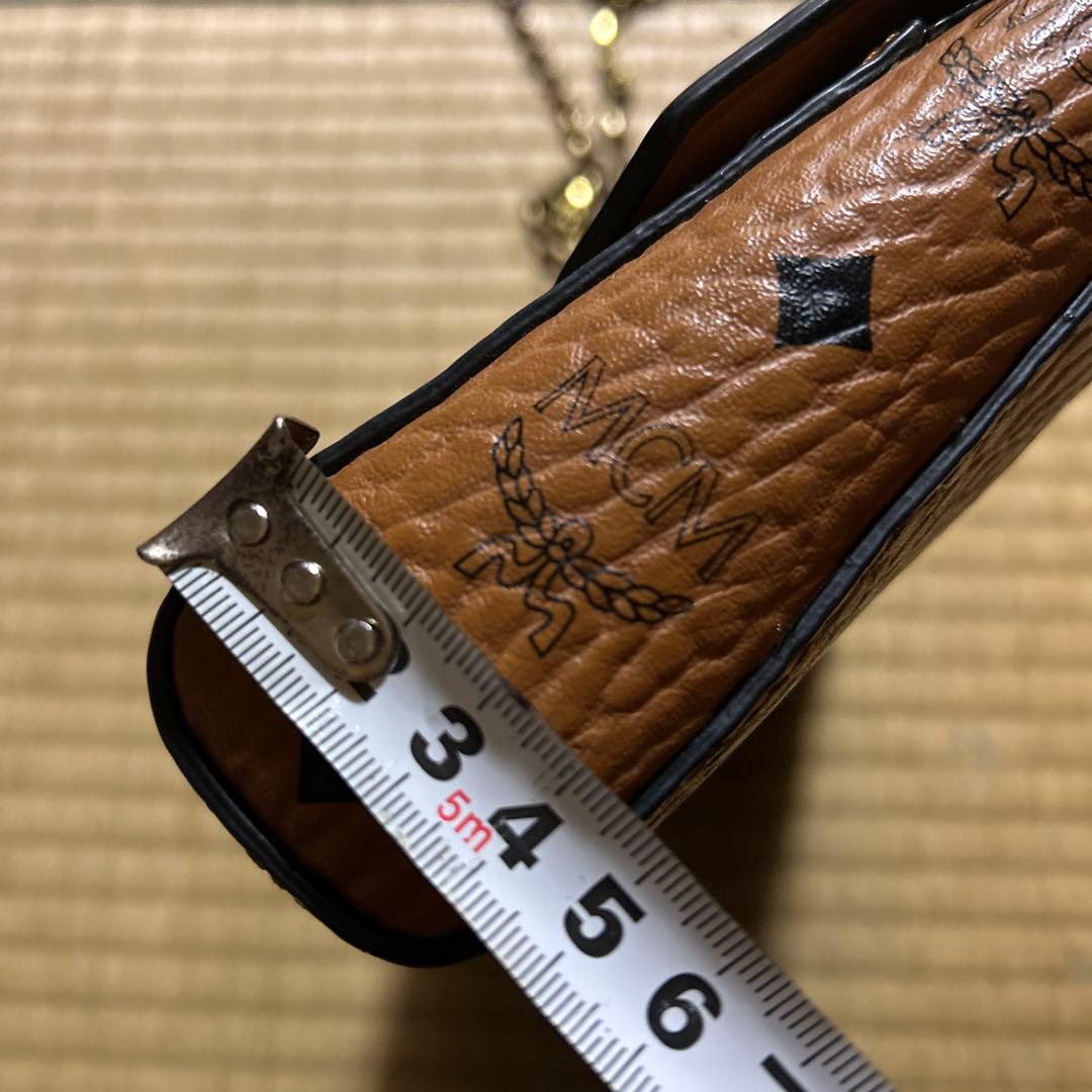 MCM ブラウンレザー ショルダーバッグ
