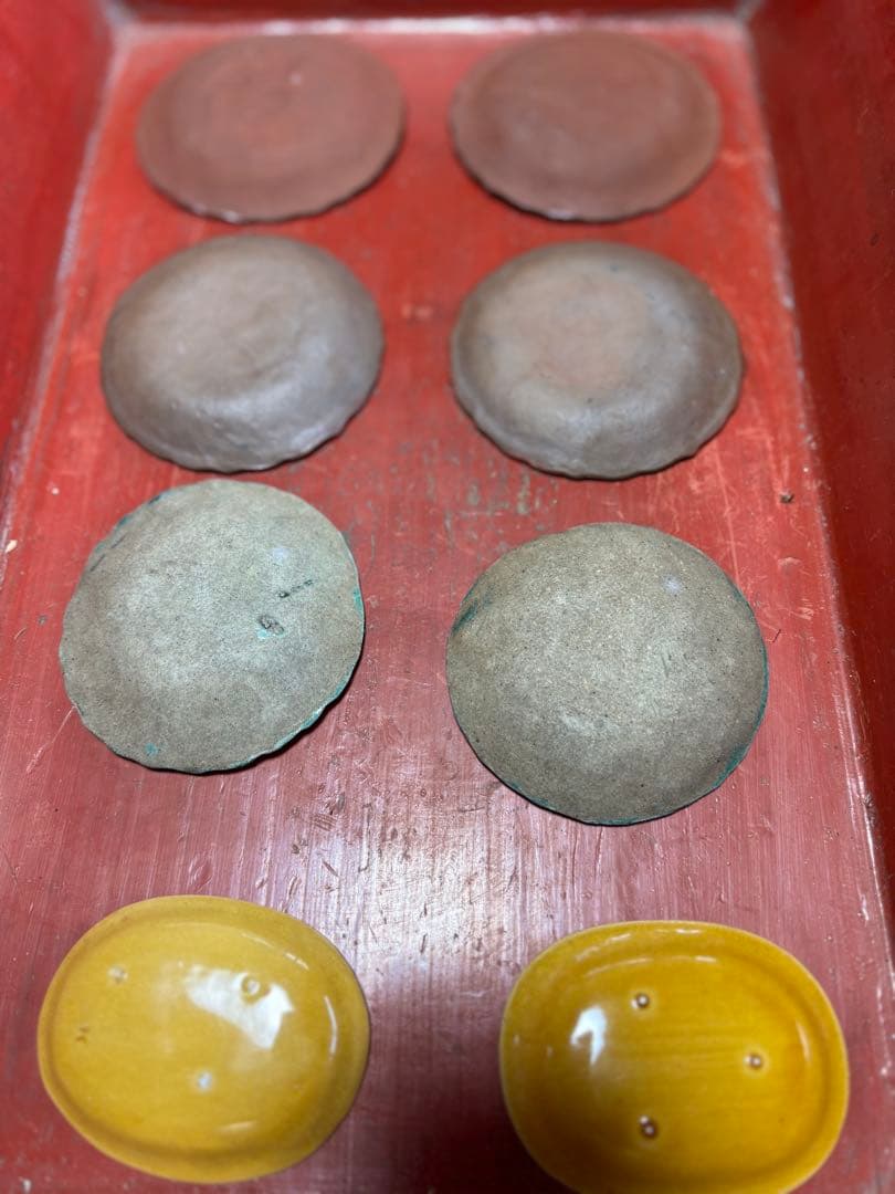 珉平焼 せんべい皿 緑釉 豆皿 淡路焼　民平焼 伊賀焼　古備前　セット