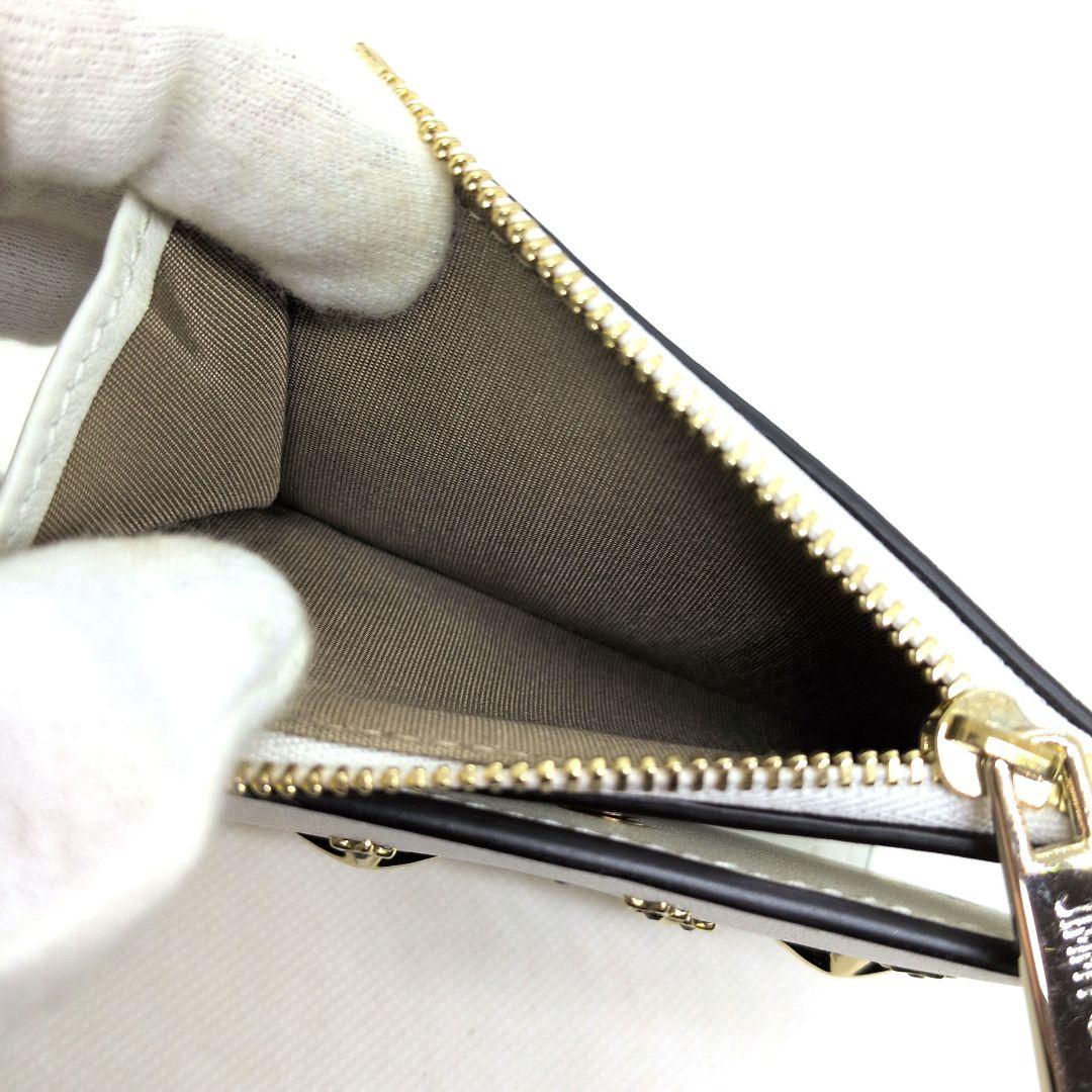 【未使用級 現行 付属品多数】ジミーチュウ　ハニ　二つ折り財布　クリスタル　ラテ