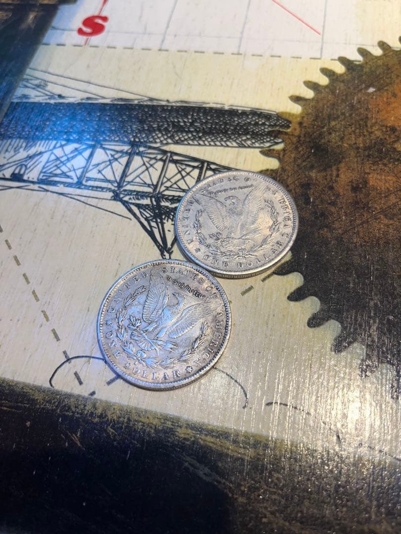 モルガンコンチョ モルガンダラー 銀貨 アンティーク 1881年製×2