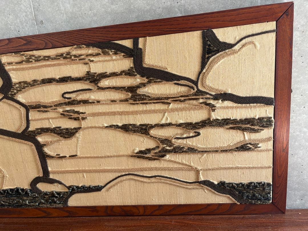 刺繍　デザイン的な屏風間仕切り191.5cm×44cm　パーテーション