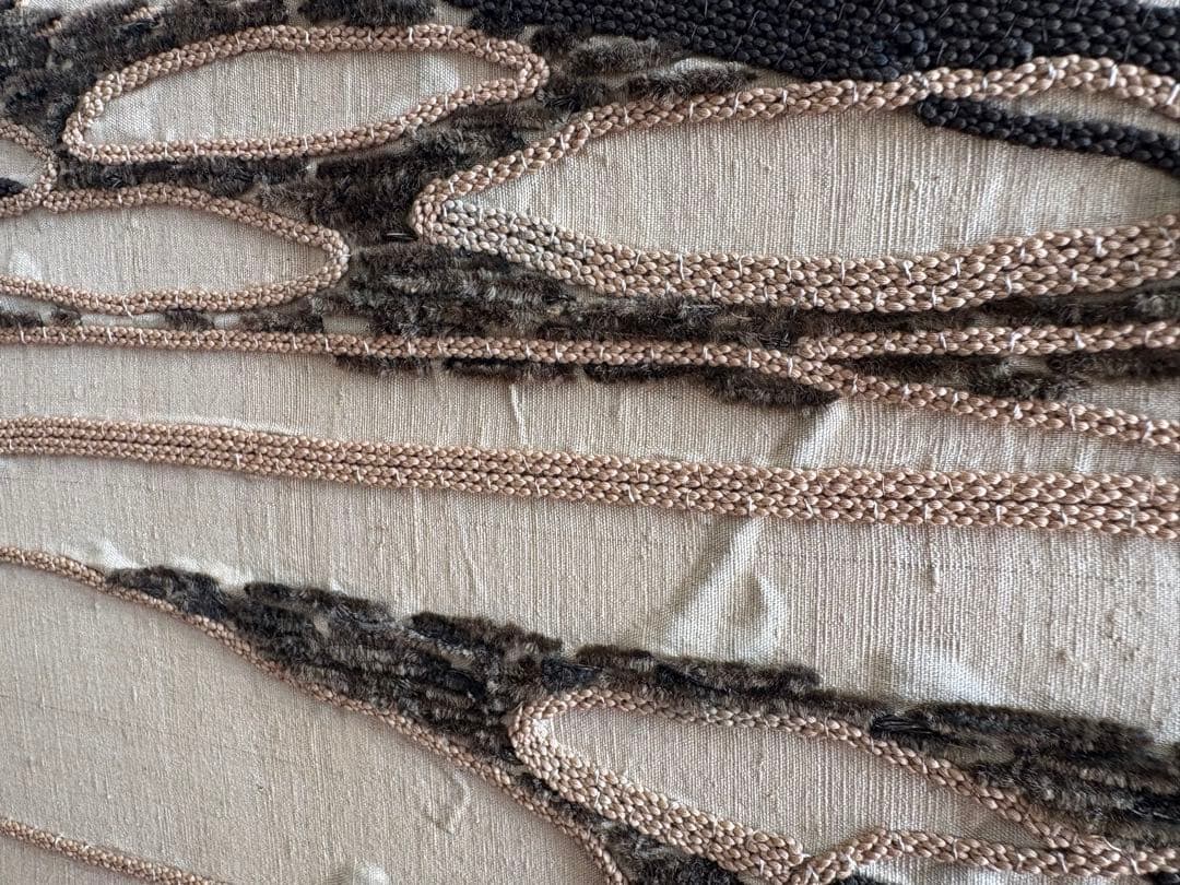 刺繍　デザイン的な屏風間仕切り191.5cm×44cm　パーテーション