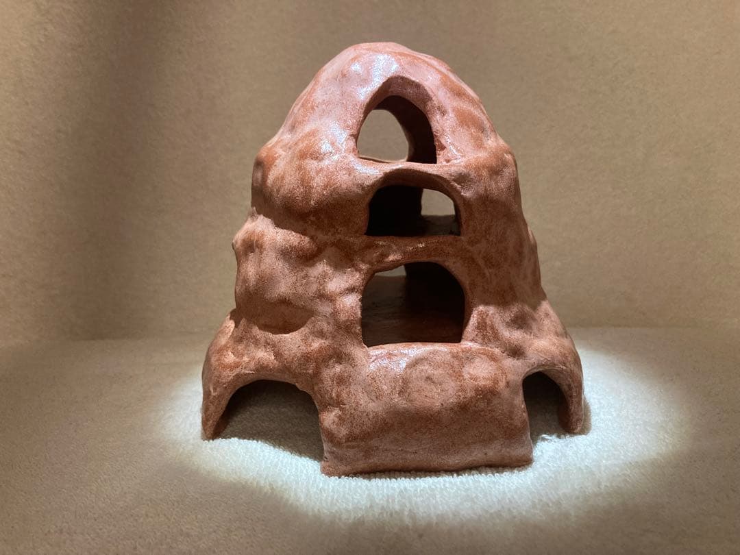 希少造形】焼成クラフト 多層洞窟シェルター 高級アクアリウム レイアウト用品