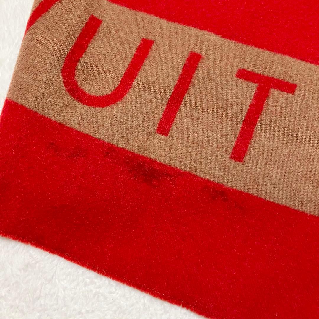 Louis Vuitton カシミヤ 100% マフラー ストール 赤 ベージュ