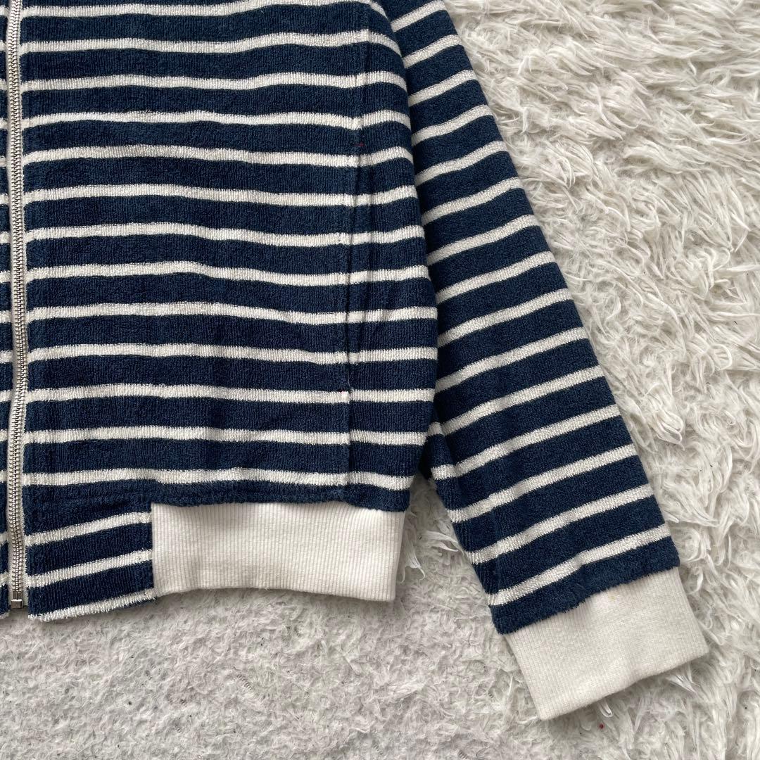 SINACOVA 刺繍　ボーダー　長袖　パーカー