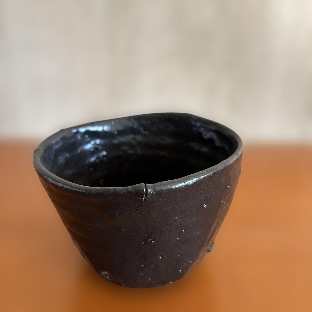 内田鋼一氏作品 黒色抹茶碗