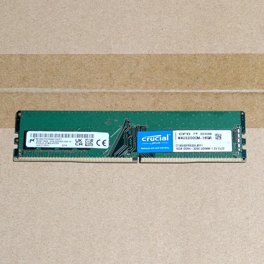 ま*び様 crucial 16GB DDR4 3200MHz UDIMM メモリ