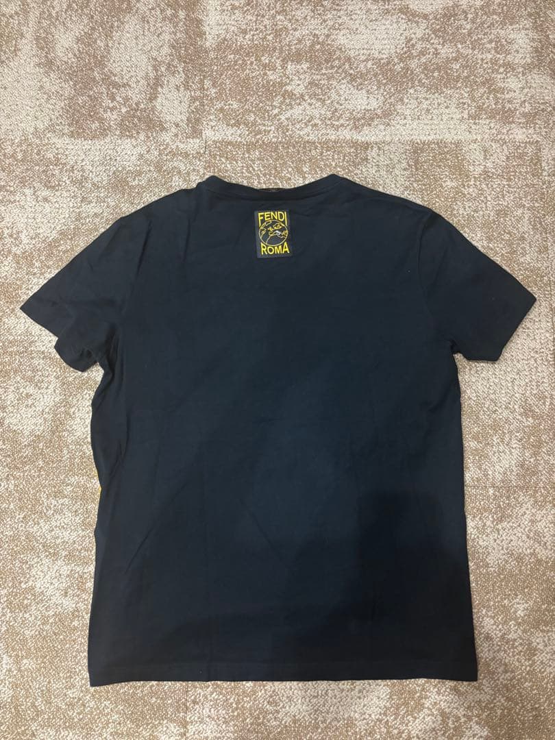 FENDI ストライプ Tシャツ XL 黒　メッシュ