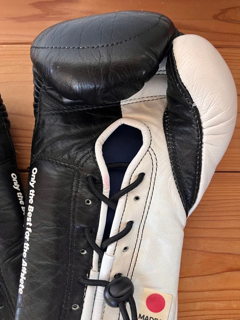 adidas ADISHORI ボクシンググローブ 黒/白 日本製　8オンス