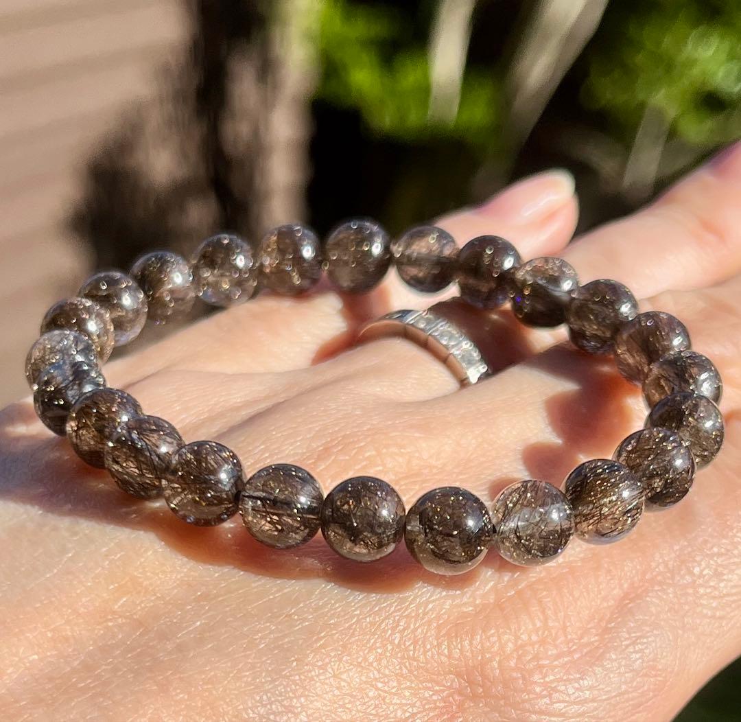 希少✳︎ブラックブロンズルチルクォーツ財運を築く✳︎勝負強さルチル沢山