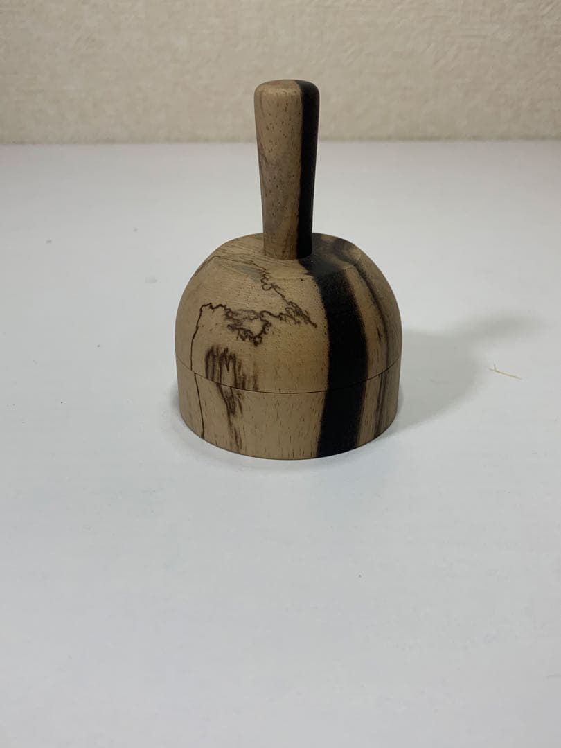 川瀬表完　縞柿砧香合　美品