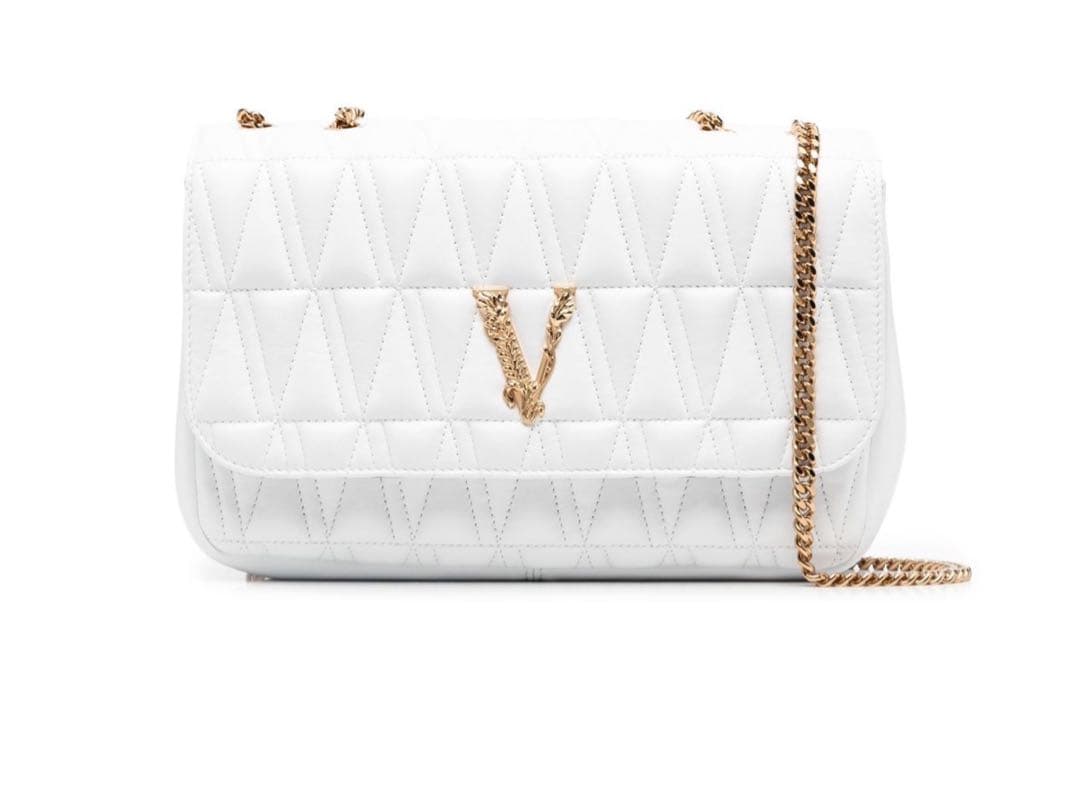 VERSACE キルティングバッグ　ホワイトカラー