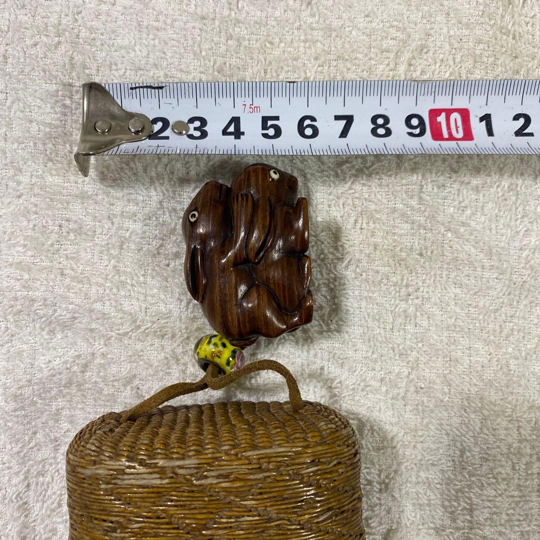 A-6 提物　下げ物　竹細工　在銘　根付　小物入れ　雑貨　時代物　美術品　工芸品