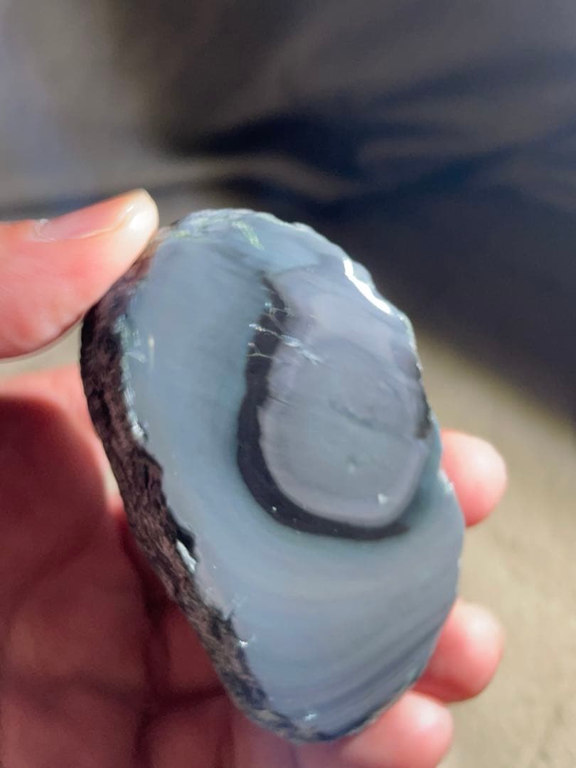 研磨品　十勝石玲瓏　ホワイトベースピンク・グリーンレインボーオブシディアン