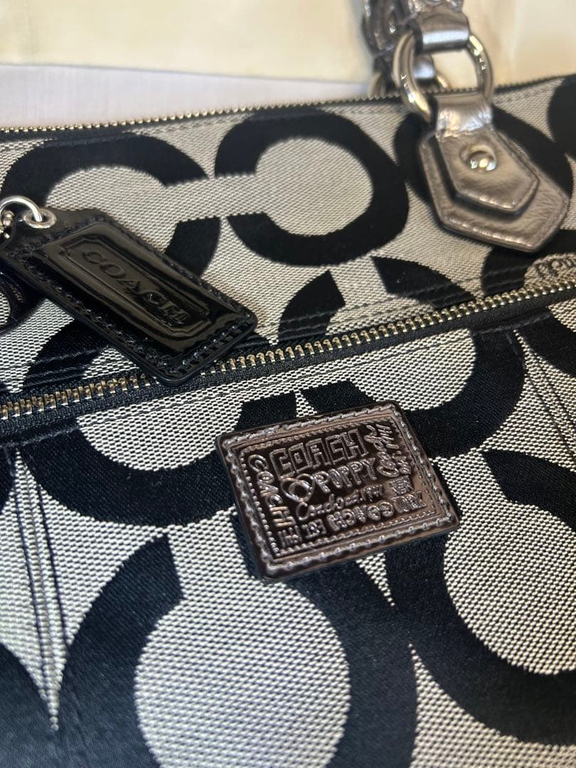 【未使用】COACH コーチ ショルダー・トートバッグ ブラックグレー