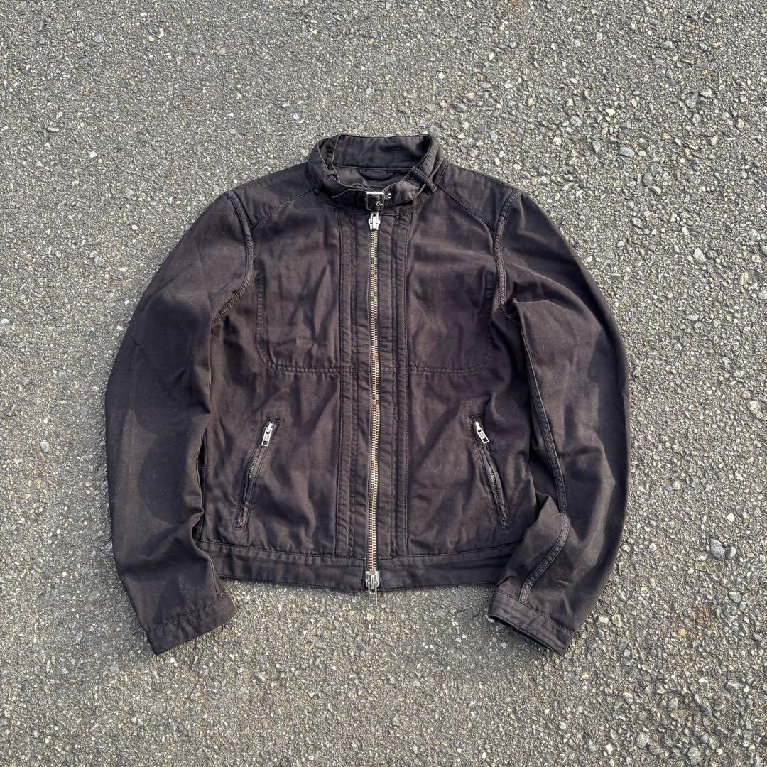 00s OLD GAP ライダース ジャケット ブラック 短丈 y2k wジップ