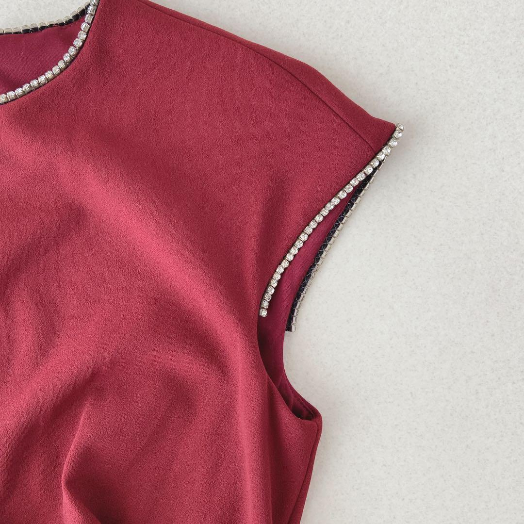 TADASHI SHOJI タダシショージ　ワインレッドタイトドレス　2020年