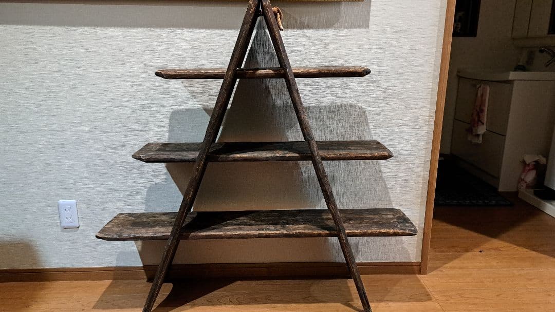 木製Aフレームシェルフ 4段