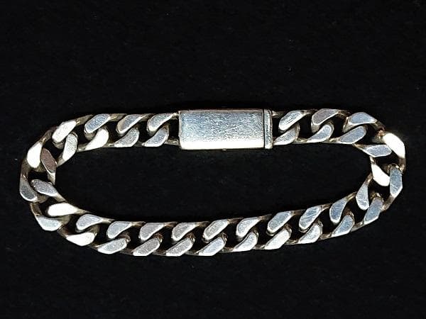 超レア廃盤品GUCCI 喜平 フラットリンクチェーン ブレスレットシルバー