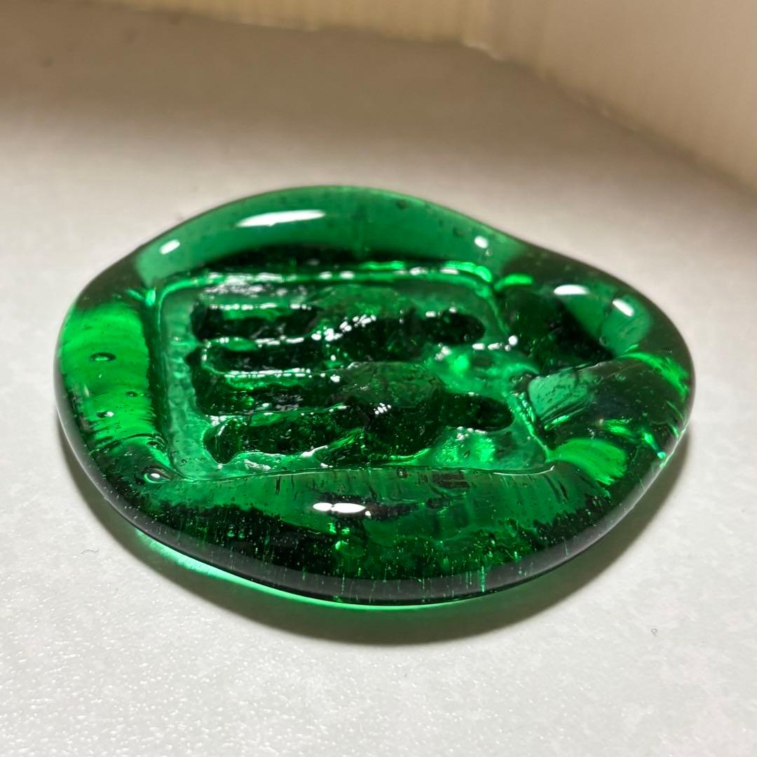 アンティーク ガラスのサンキャッチャー 気泡が反射して綺麗