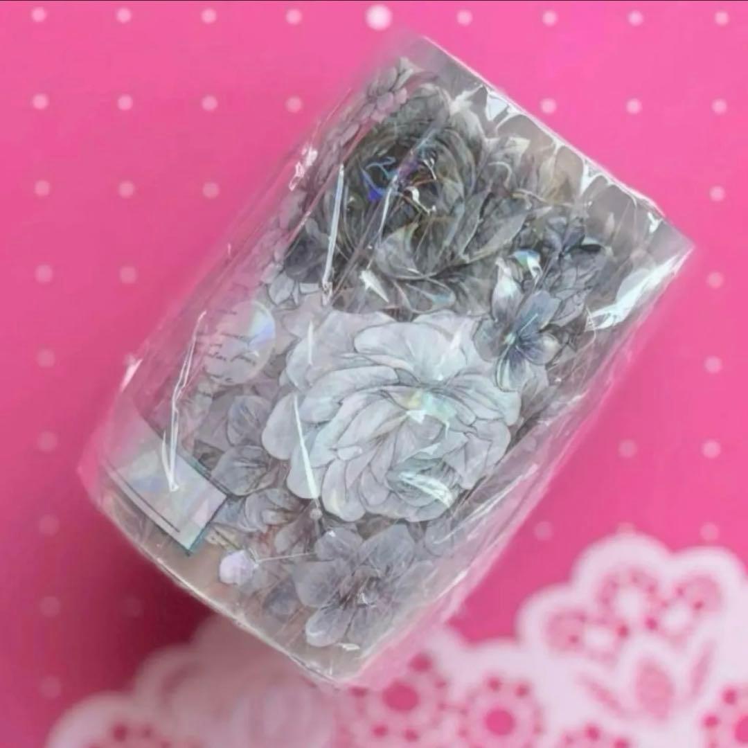 贝壳光 6cm×6m 岚烟 海外マスキングテープ 海外マステ　花