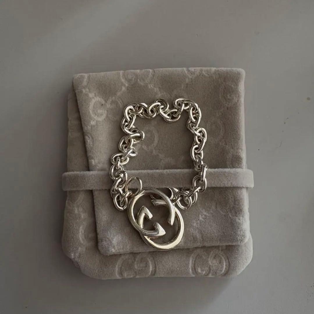 k*)様 Gucci シルバーチェーンブレスレット