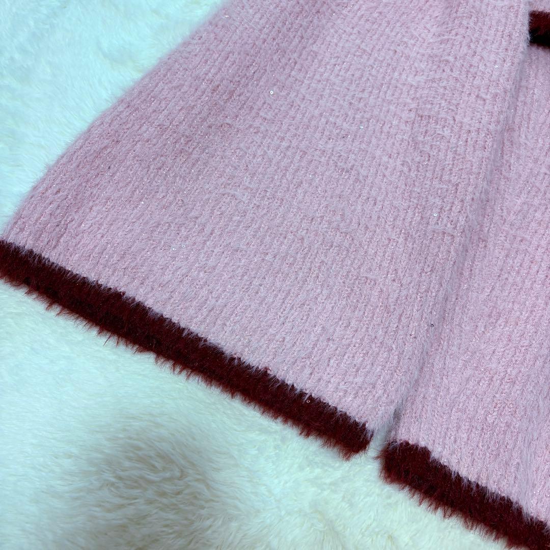 専用！未使用タグ＊ラメフェザーカーディガン&ロングパンツセット ピンク