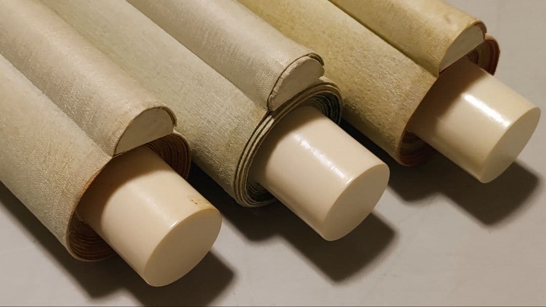 ご希望額まで値下げ～@ 浮世絵美人画 歌麿 印刷掛軸3本セット＋オマケ木箱