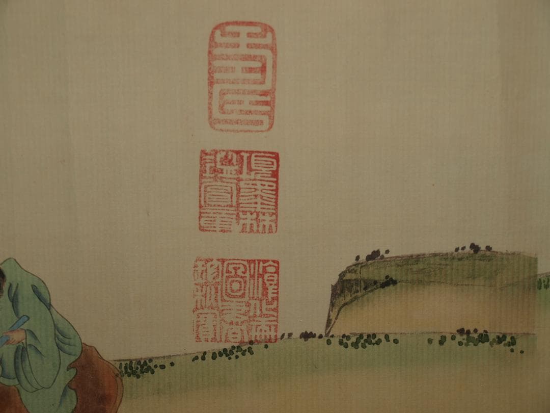 中国明時代の掛軸　激安骨董品　肉筆保証　博物館 古美術 BD459A11-6