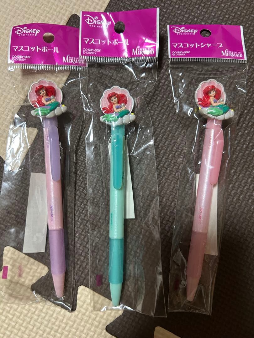 Disney アリエル　ボールペン シャープペンシル　平成レトロ