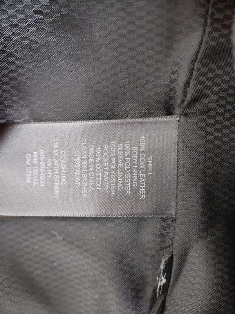 COACH コーチ レザージャケット カバー付き