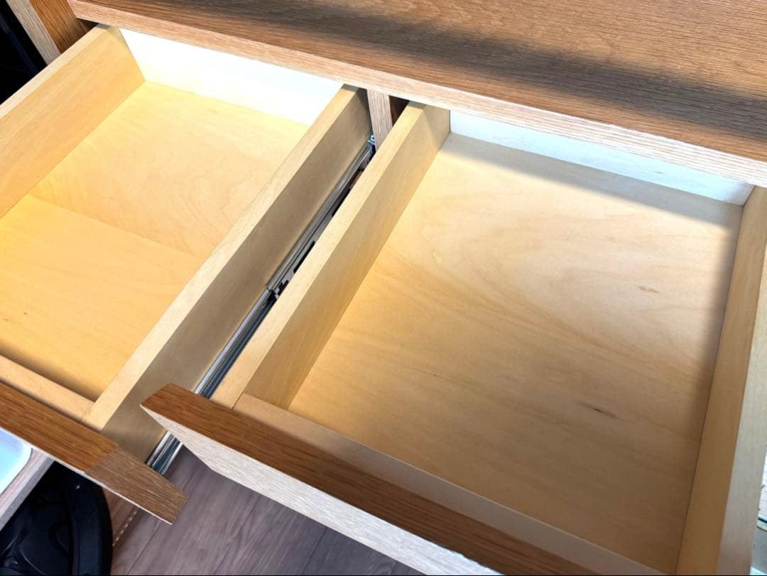 ガラストップリビングボード オーク/ 140ｃｍ / サイドボード