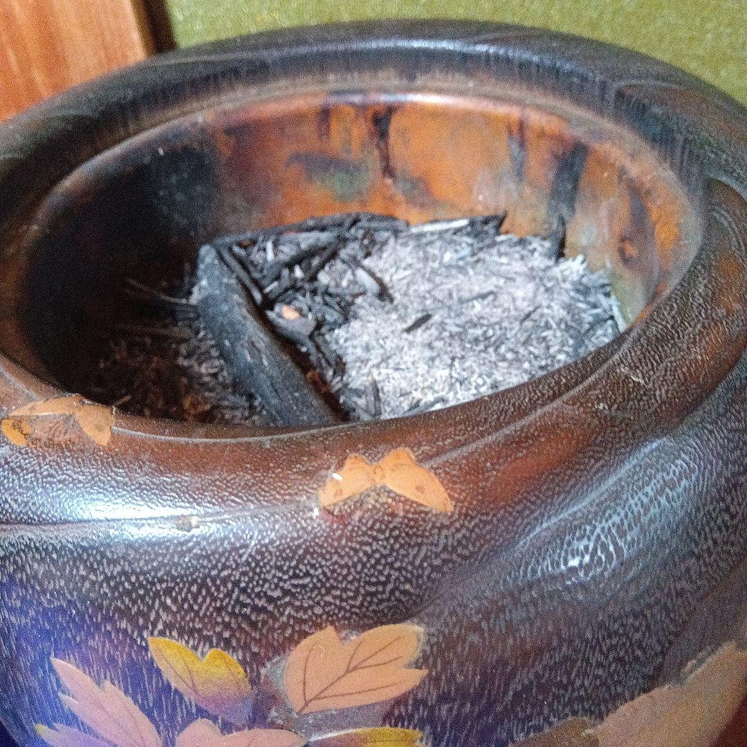 桐木蒔絵一対火鉢箱入り