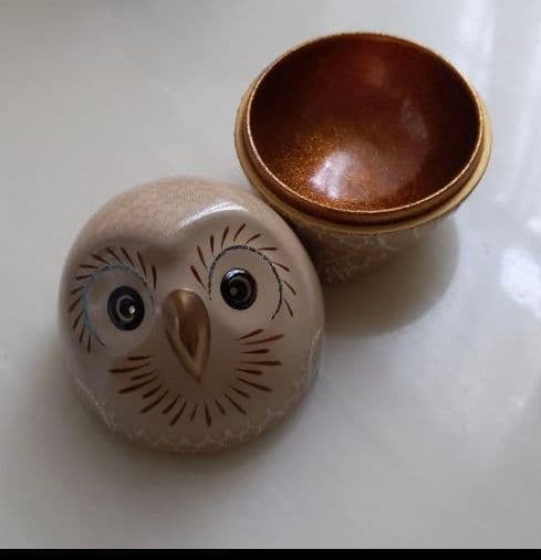 石川県　輪島塗　ふくろう　香合